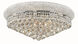 Primo 12 Light 24 inch Chrome Flush Mount Ceiling Light in Royal Cut
