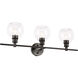 Syracuse 3 Light 28 inch Black Wall sconce Wall Light