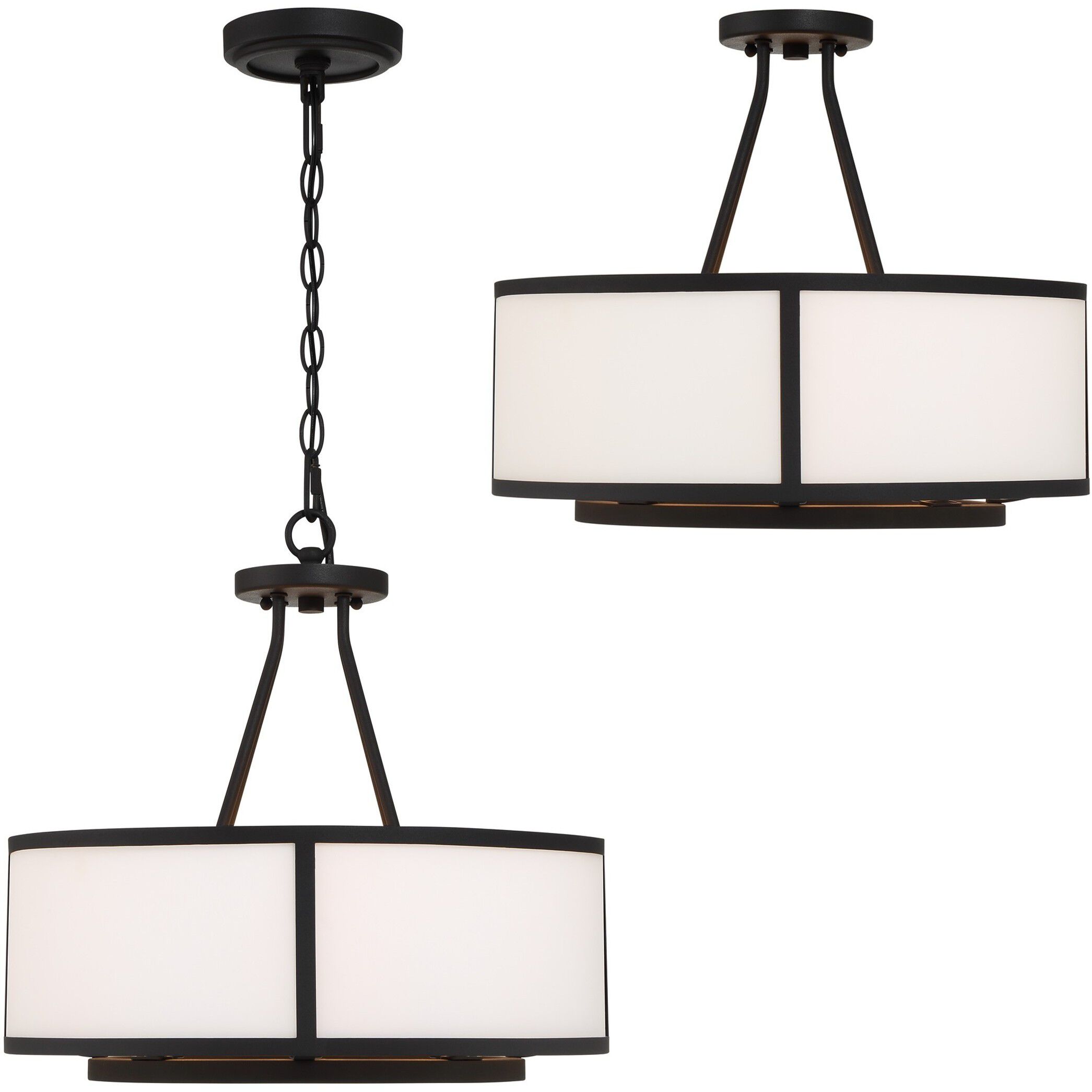 Bryant 4 Light 18 inch Black Forged Chandelier Ceiling Light