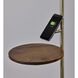 Wyatt 60 inch 100 watt Antique Brass Wireless Charging Floor Lamp Portable Light, with Table