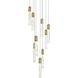 Aurora 9 Light 24 inch Satin Gold Chandelier Ceiling Light