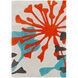 Cosmopolitan 156 X 108 inch Teal/Bright Orange/Ivory/Black/Medium Gray Rugs, Polyester