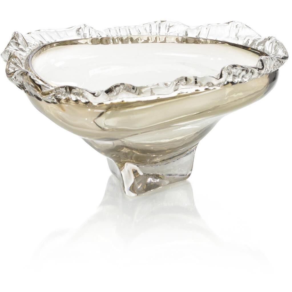 Handblown Glass 12.5 X 7 inch Bowl