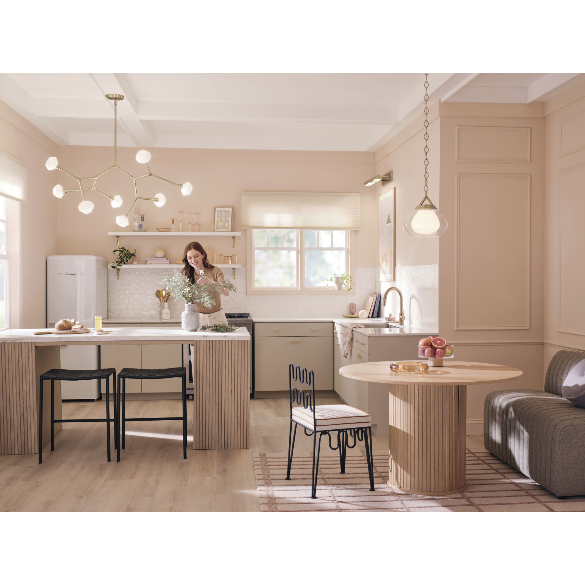 Cassius 8 Light 26.5 inch Champagne Bronze Chandelier Ceiling Light, Convertible