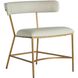 Matlock White Leather / Antique Gold Dining Chair