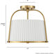 Atmore 2 Light 14 inch Alturas Gold Semi Flush Mount Ceiling Light, Large