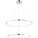 Rimmy LED 28 inch Chrome Pendant Ceiling Light