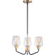 Goblet 3 Light 19 inch Bronze and Antique Brass Mini Chandelier Ceiling Light