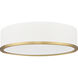 Bradley LED 16 inch Matte White and Modern Gold Flush Mount Ceiling Light