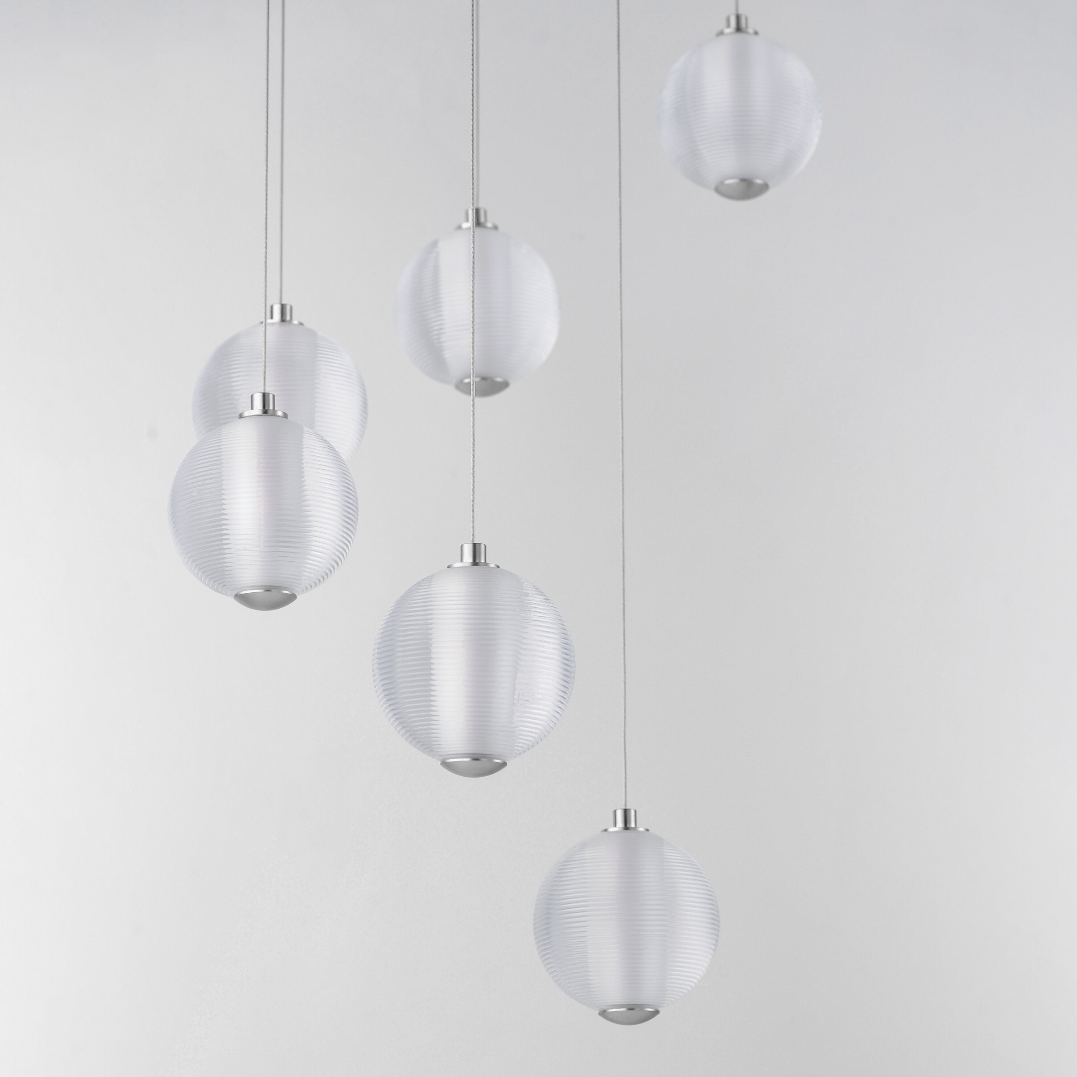 Rhythm LED 21.75 inch Polished Chrome Multi-Light Pendant Ceiling Light