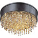 Mystic LED 16 inch Bronze Flush Mount Ceiling Light in Scotch Crystal