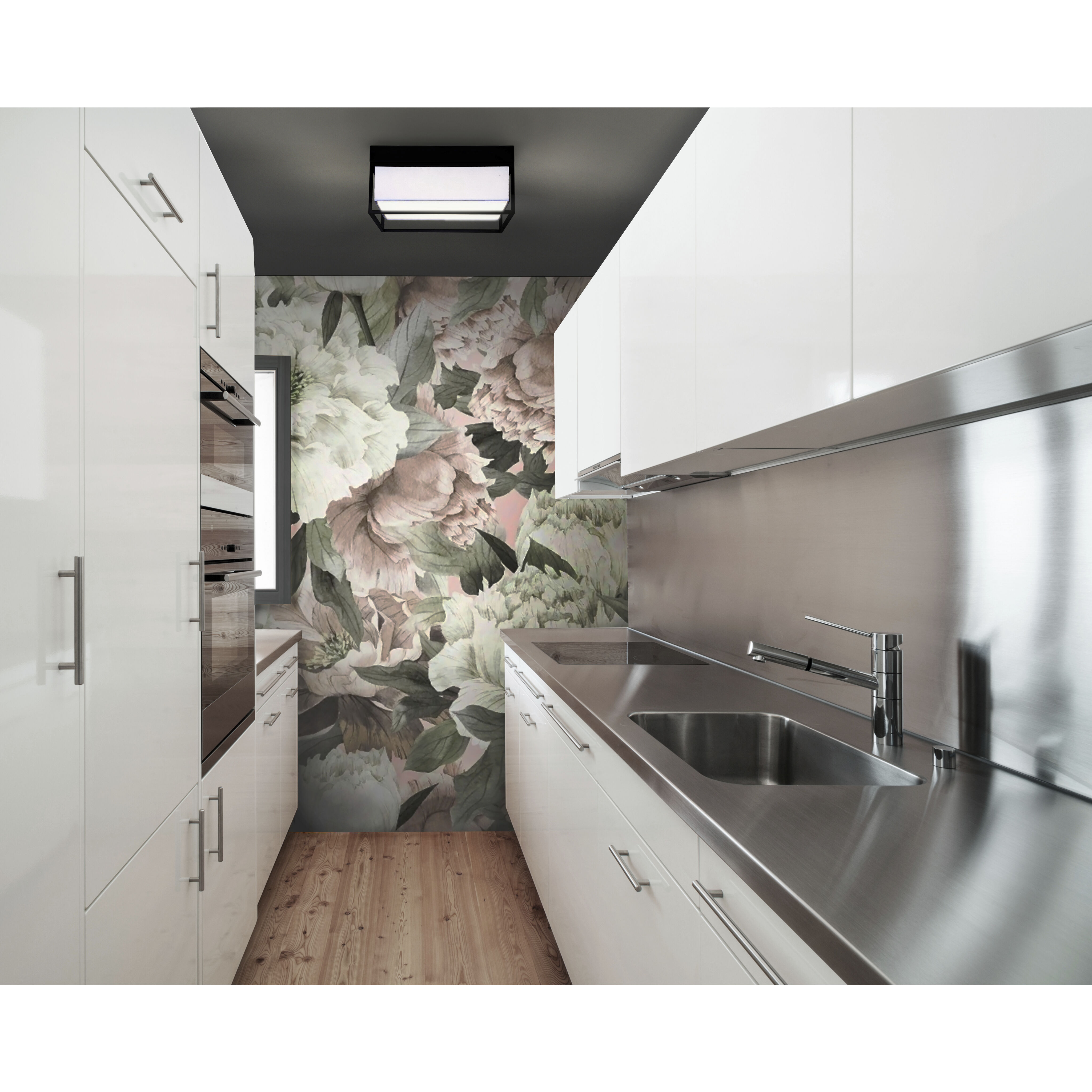 Bretton LED 12 inch Black Flush Mount Ceiling Light