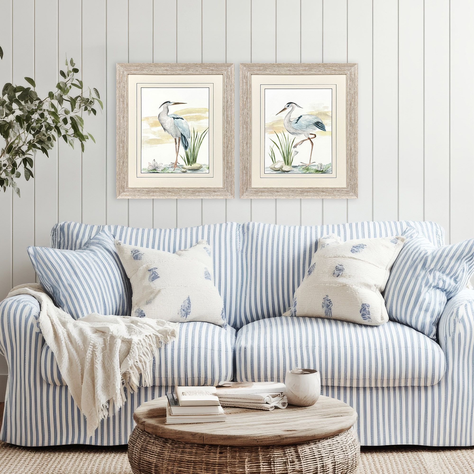 Spring Wander Blue and Green and Gray Framed Art, Propac