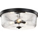Grayson 17.25 inch Matte Black Flush Mount Ceiling Light