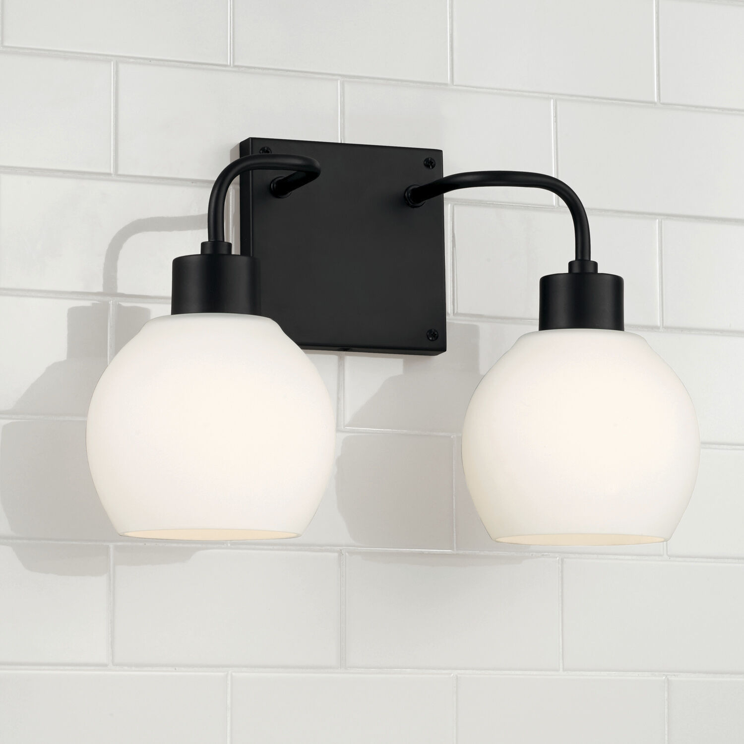 Tanner 2 Light 15 inch Matte Black Vanity Light Wall Light