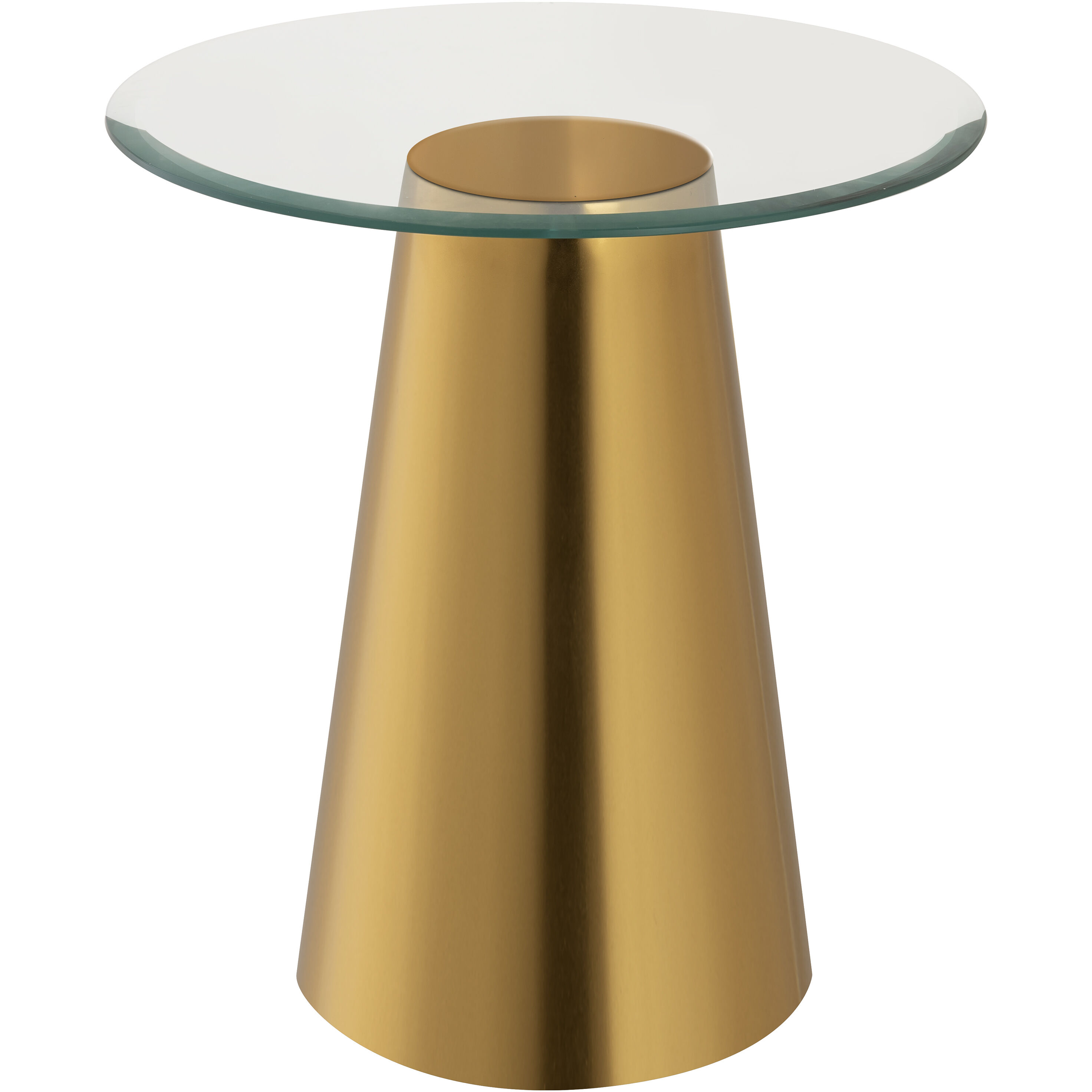 Cone 18 X 17 inch Brass with Clear Accent Table