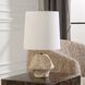 Indent 16.25 inch 60.00 watt Travertine and Antique Brass Accent Lamp Portable Light