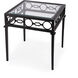 Southport Iron Outdoor End Table in Black