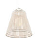 Parnell 1 Light 24 inch White/Frosted White/Gesso White Pendant Ceiling Light, Medium