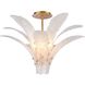 Fiore 5 Light 20 inch Antique Gold Leaf Semi Flush Ceiling Light