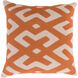 Nairobi 18 X 18 inch Burnt Orange and Tan Throw Pillow
