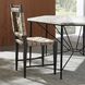 Estrella 62.5 X 54 inch Toronto Leathered Marble and Blackened Iron Dining Table