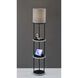Keely 56.83 inch 150 watt Black RGB Color Changing Shelf Floor Lamp Portable Light, Simplee Adesso