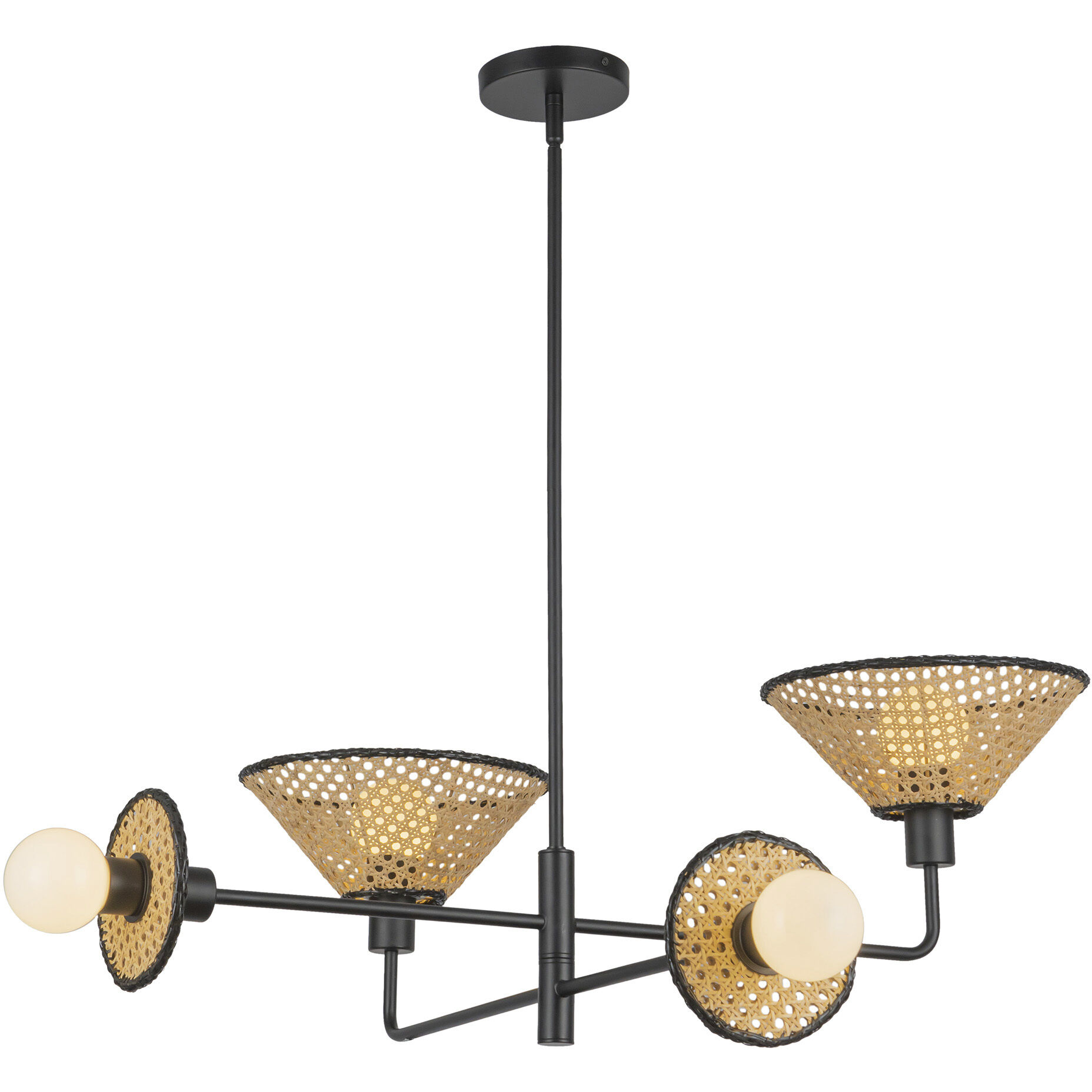 Alora Mood Piper 4 Light 39.88 inch Matte Black Chandelier Ceiling Light