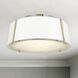 Fulton 3 Light 18 inch Polished Nickel Semi Flush Ceiling Light