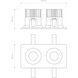 Vetro LED 3.54 inch White Bathroom Downlight Ceiling Light