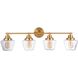 Neighborhood Essex 4 Light 38 inch Satin Brass Vanity Light Wall Light, Neighborhood Collection