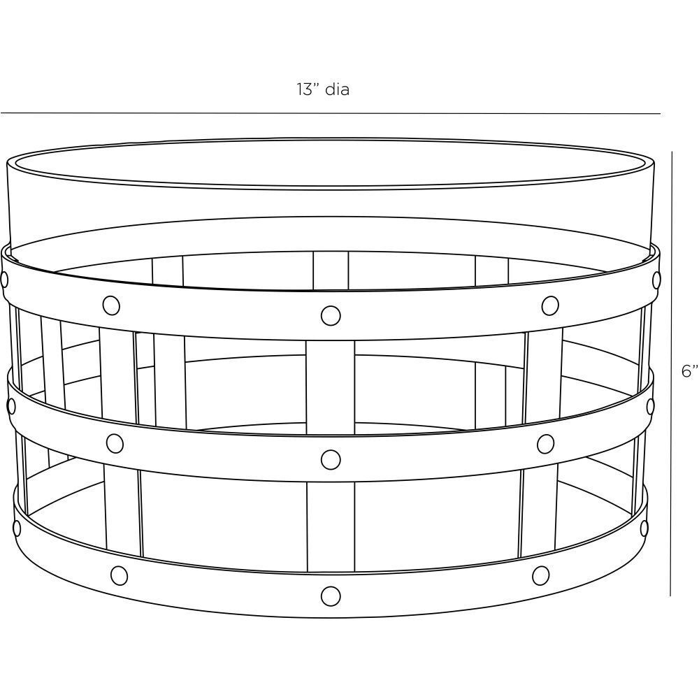 Rivet Blackened Iron Centerpiece