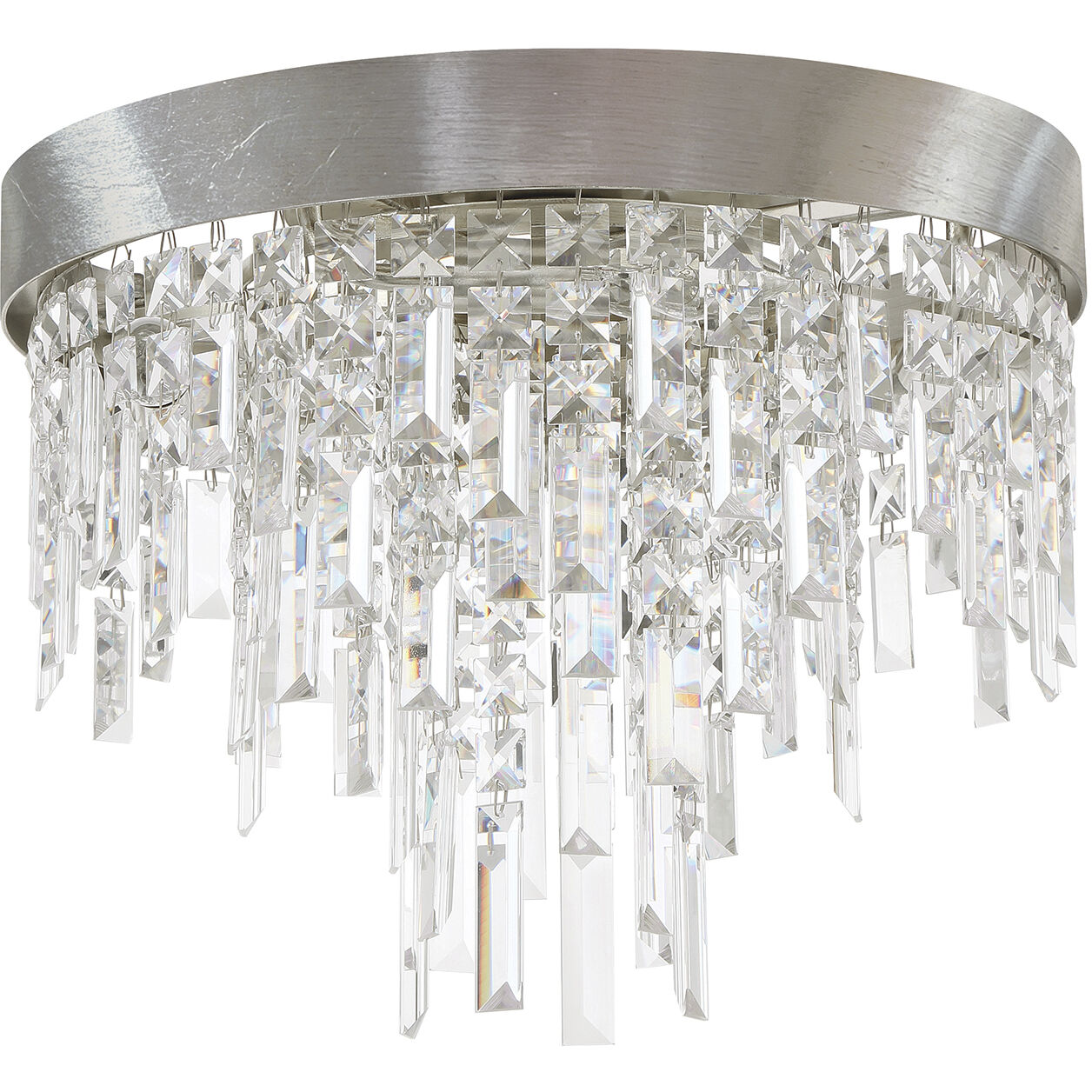 Winfield 4 Light 16 inch Antique Silver Flush Ceiling Light