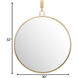 Stopwatch 33.25 X 30 inch Gold Accent Wall Mirror, Varaluz Casa