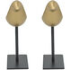 Anita Black/Gold Bird Figurines, Set of 2