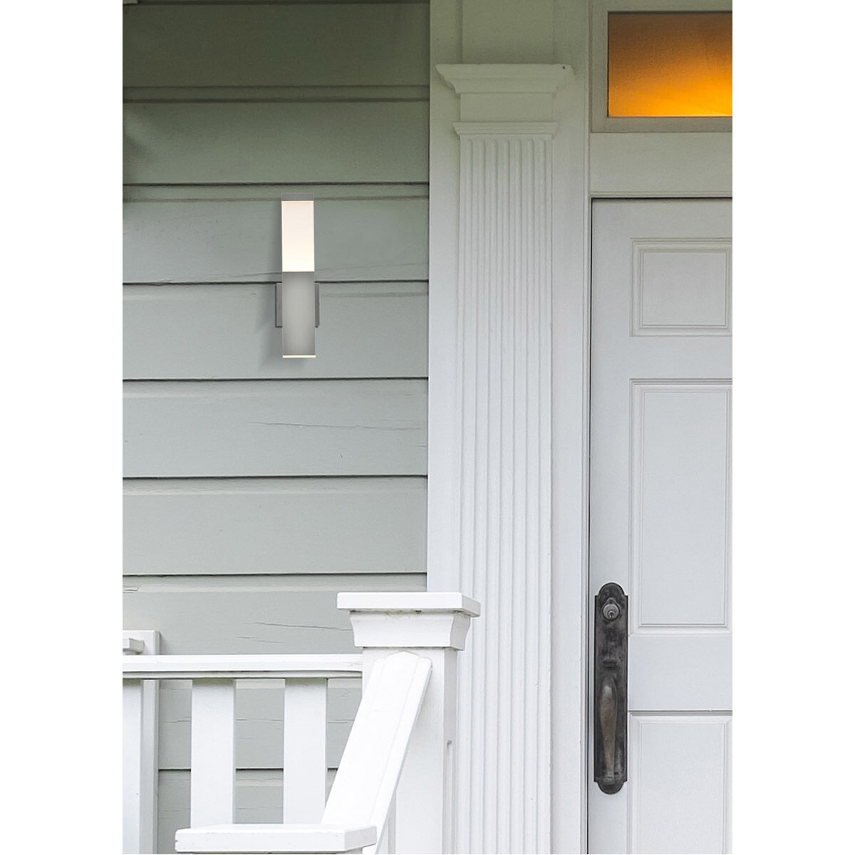 Raine 16 inch Silver Outdoor Wall Light