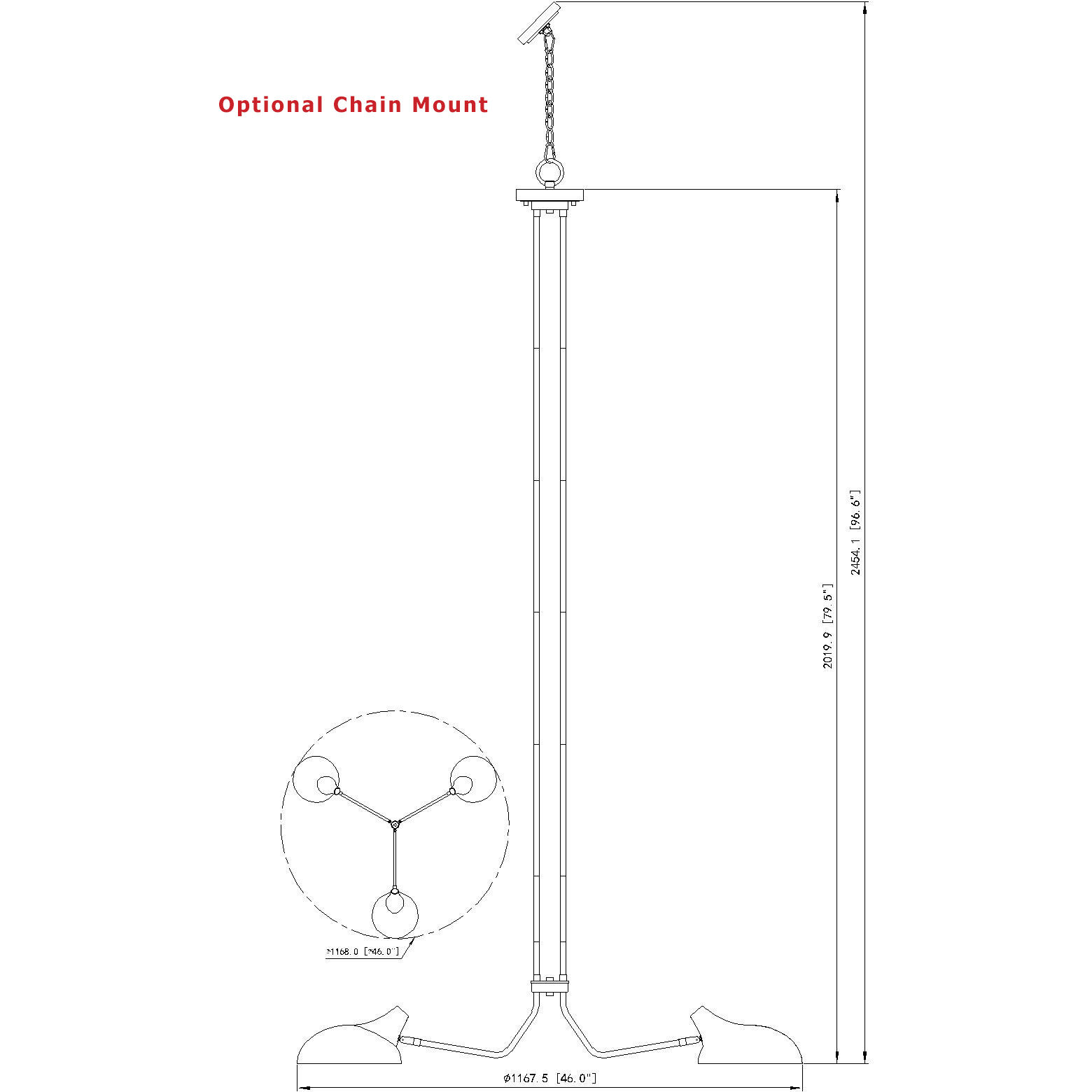 Bellamy 3 Light 46 inch Matte Black Chandelier Ceiling Light