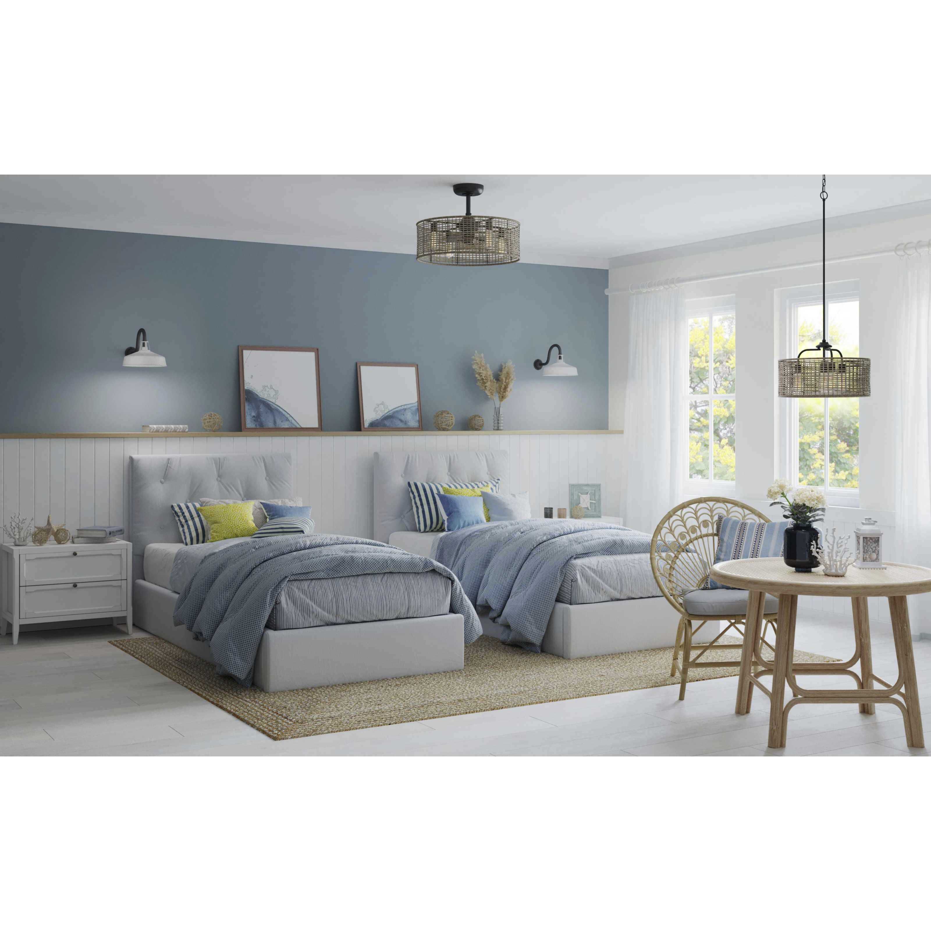 Lavelle 4 Light 21 inch Matte Black Pendant Ceiling Light