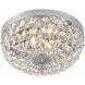 Waltham 2 Light 10 inch Polished Chrome Flush Ceiling Light in Clear Hand Cut