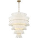 Abigail 21 Light 29.5 inch Aged Brass Chandelier Ceiling Light in White
