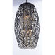 Arabesque LED 6.5 inch Golden Silver Mini Pendant Ceiling Light in Beveled Crystal