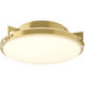 Metra 2 Light 14.2 inch Modern Brass Flush Mount Ceiling Light