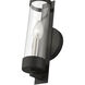 Castleton 1 Light 5 inch Black with Brushed Nickel Candle Single Sconce Wall Light, Single