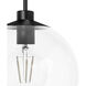 Xidane 1 Light 12 inch Matte Black Pendant Ceiling Light