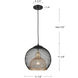 Gibraltar 1 Light 11.88 inch Black/Gold Pendant Ceiling Light in Black and Gold