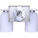 Bram 2 Light 12.5 inch Brushed Nickel Vanity Fixture Wall Light