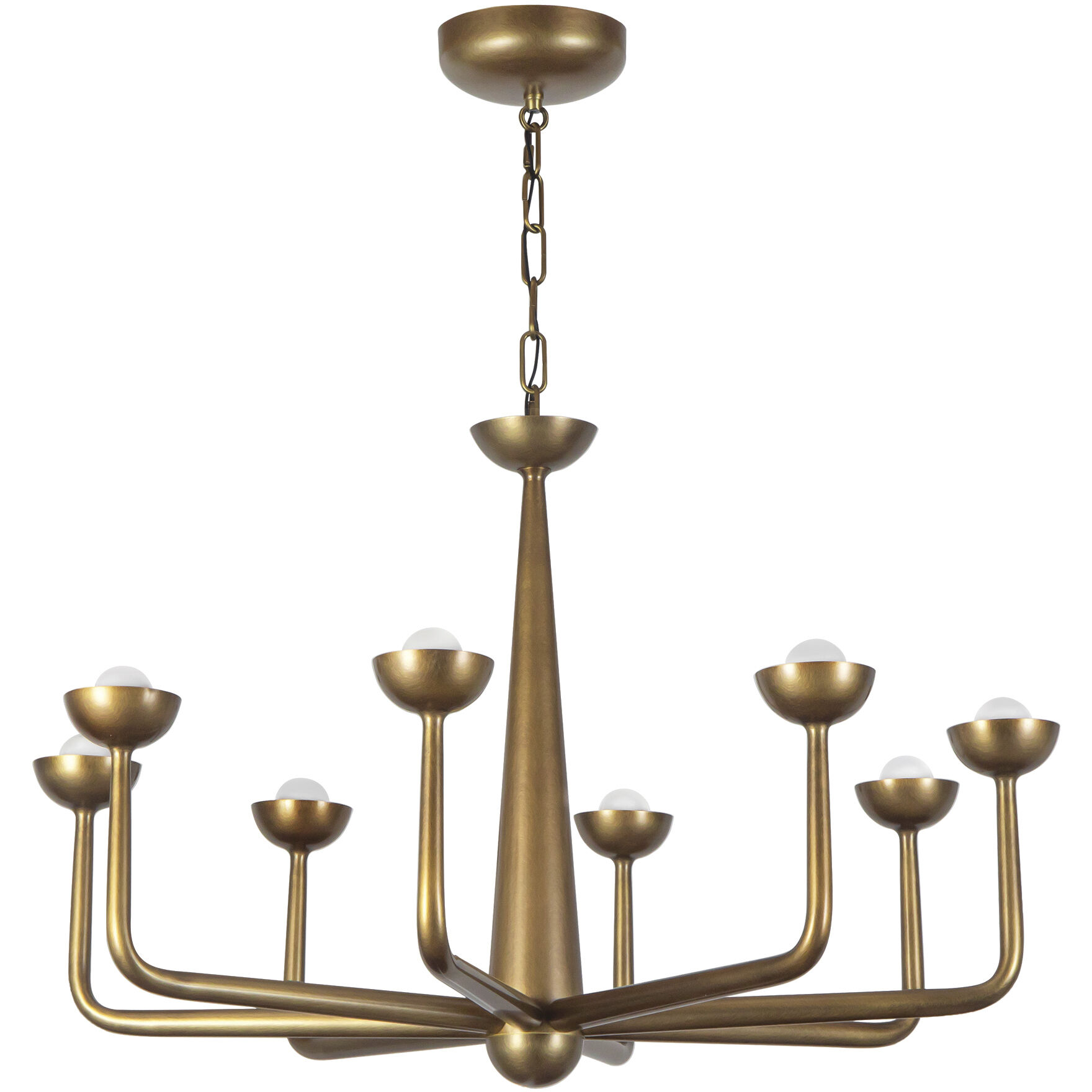 Spade 29.88 inch Vintage Brass Chandelier Ceiling Light