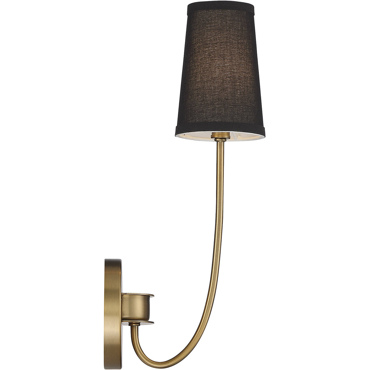 Mid-Century Modern 1 Light 5.13 inch Natural Brass Wall Sconce Wall Light