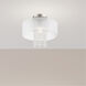 Bella Vista 1 Light 15 inch Brushed Nickel Semi-Flush Mount Ceiling Light