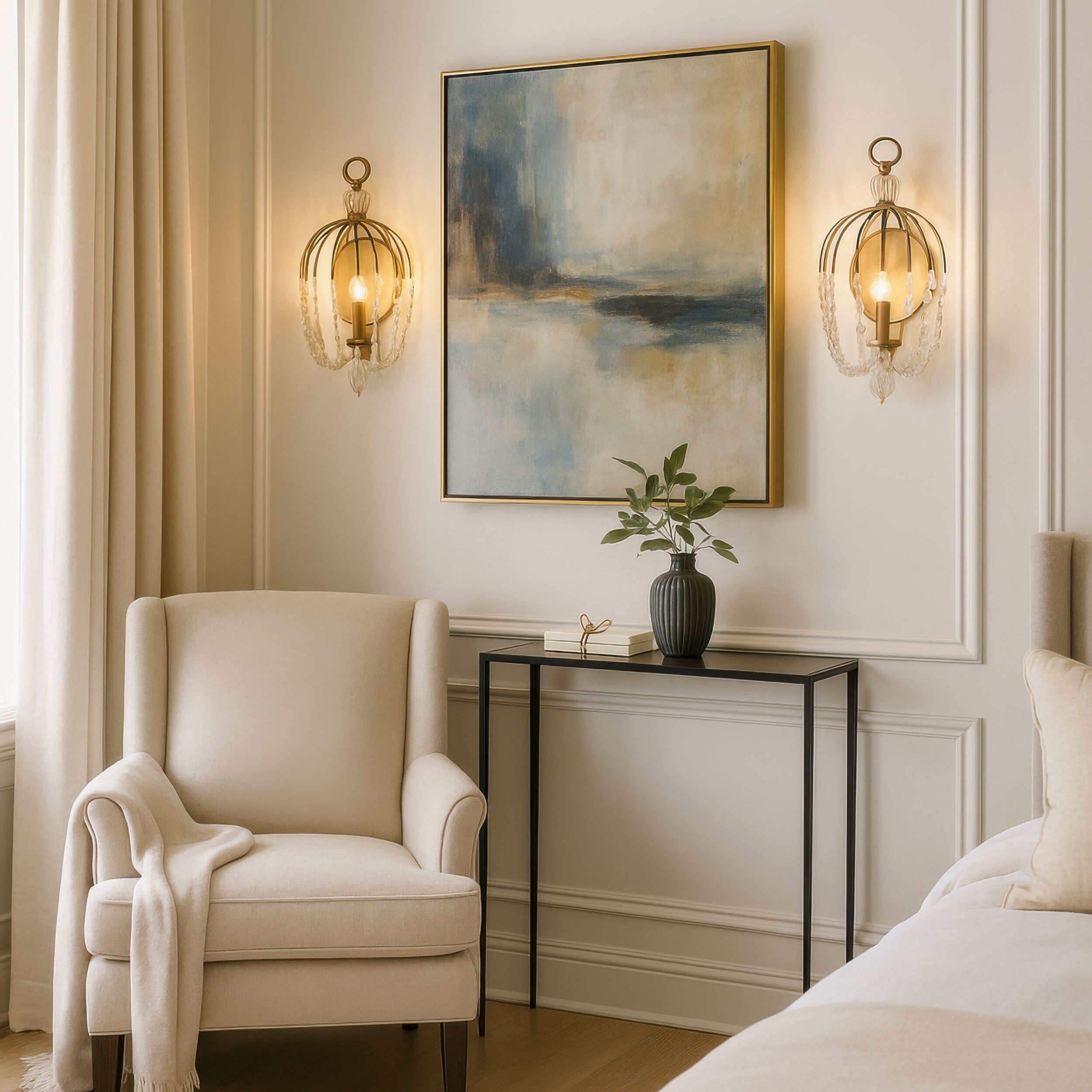 Voliere Sconce Wall Light in Havana Gold